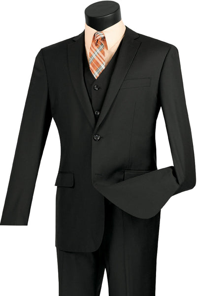 Vested Slim Fit Wool Feel Suit for Men