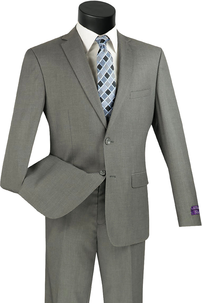 Ultra Slim Grey Wool Feel Men's Suit
