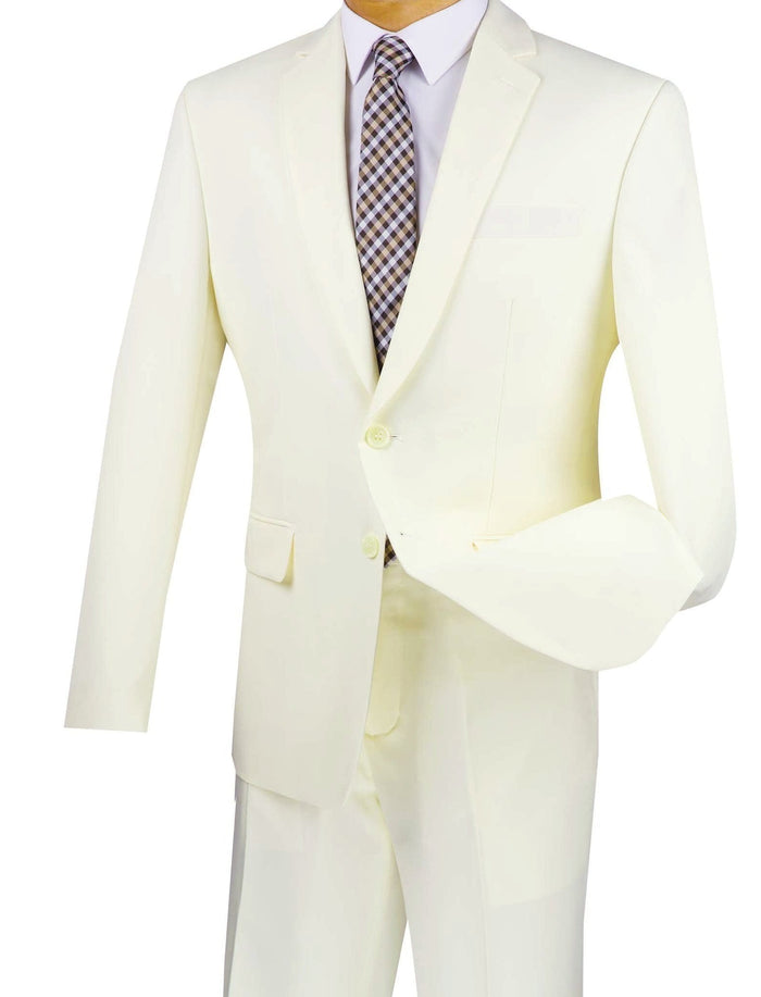 Slim Fit 2 Piece Ivory Suit - Limited Sizes