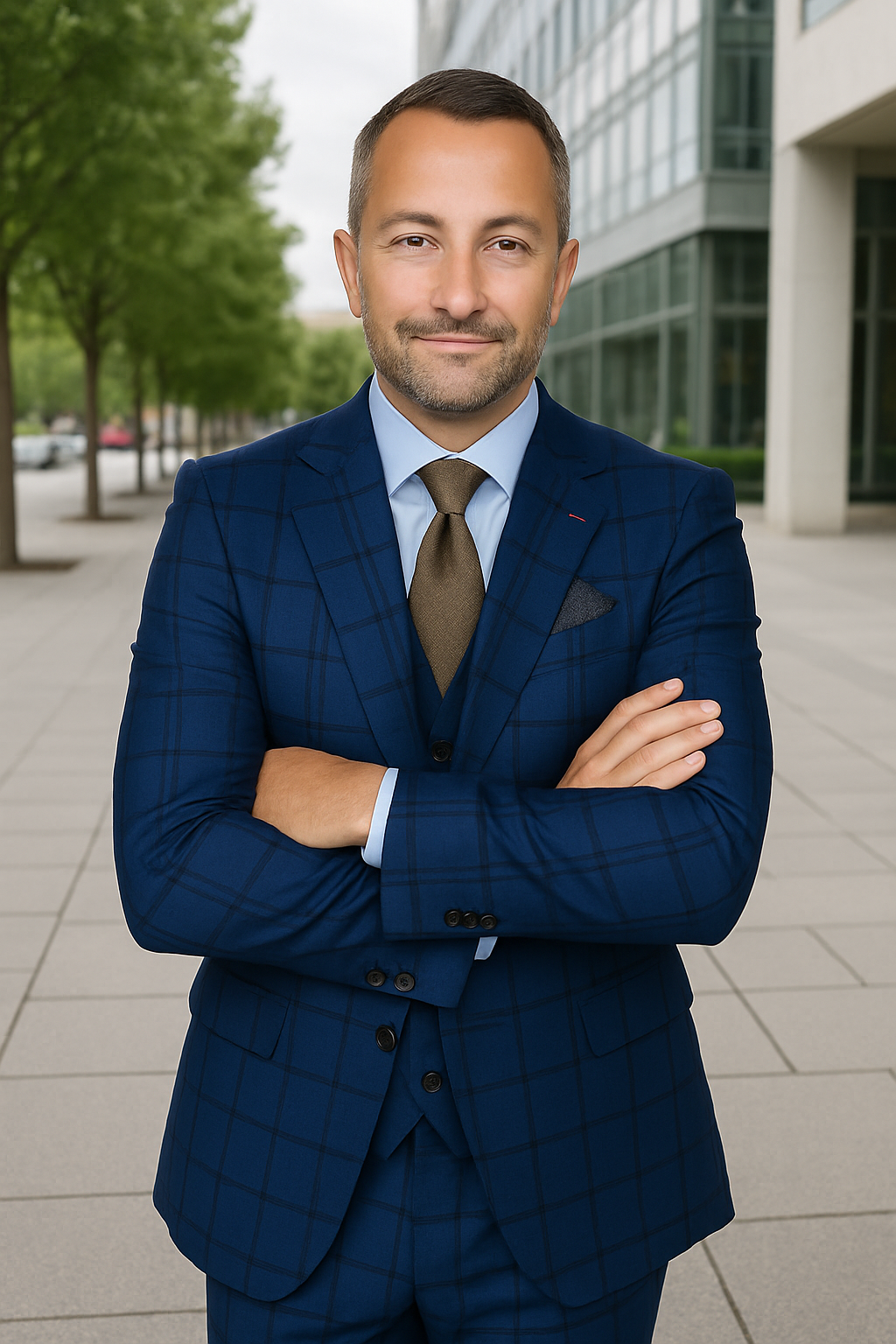 Italian Made 3 Piece Wool Suit by Statement