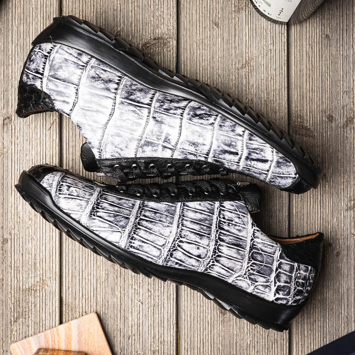 Marco_Di_Milano Saulo Newspaper Black Leather Luxury Shoe