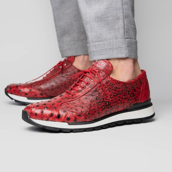Marco Di Milano Scanno Antique Red Leather Loafer