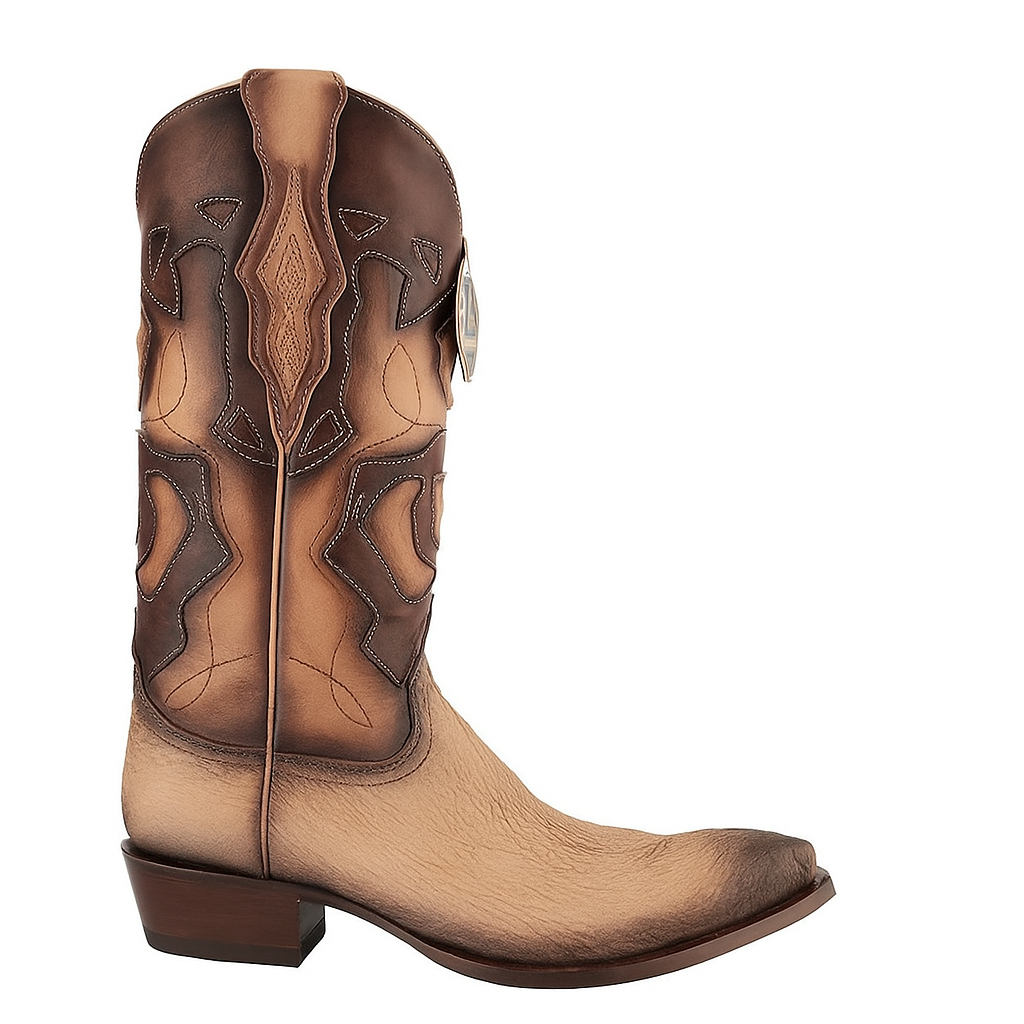King Exotic Shark Snip Toe Western Boots