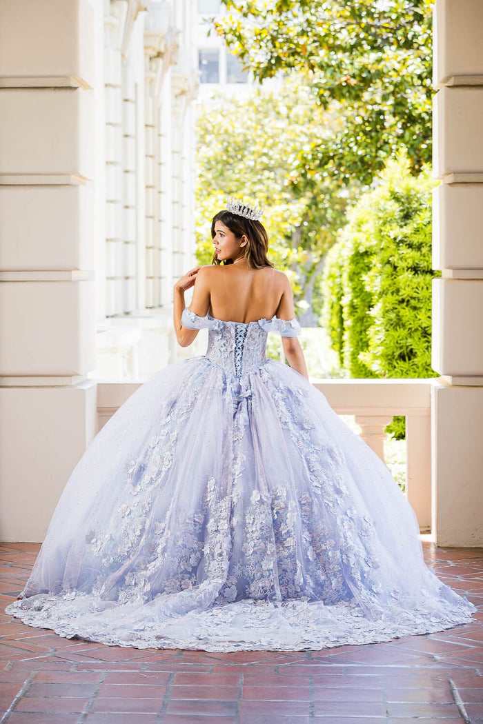 Sheer Corset Sweetheart Ball Gown by Bella Princess PQ1022