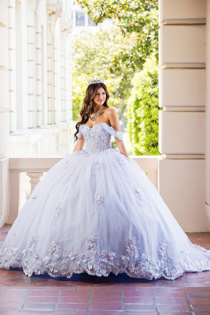 Sheer Corset Sweetheart Ball Gown by Bella Princess PQ1022