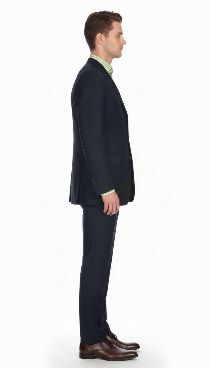 Mix and Match Suits Solid Dark Navy Blue Suit For Men Quality Suit Separates, Total Comfort Any Size Jacket&Any Size Pants