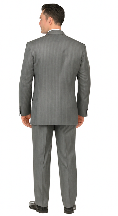 Sovana 3 Piece Gray Stripe Suit by Vinci