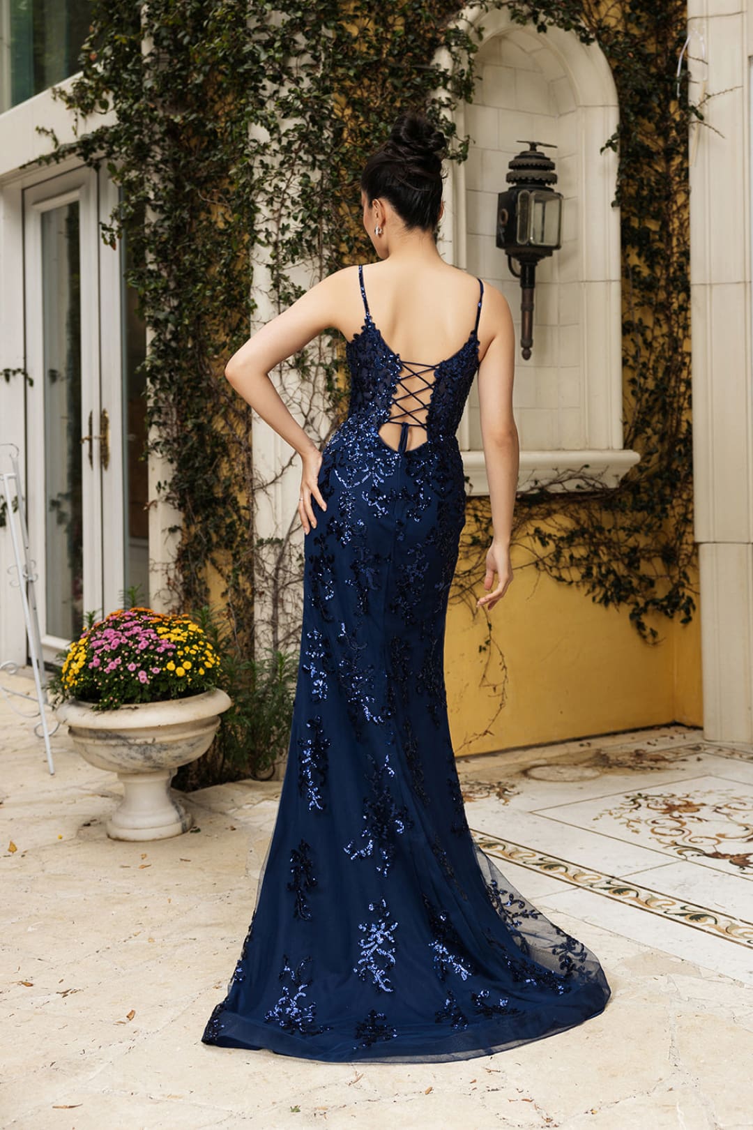 Special Occasion Dress High Slit Sequin Mermaid By May Queen MQ2118