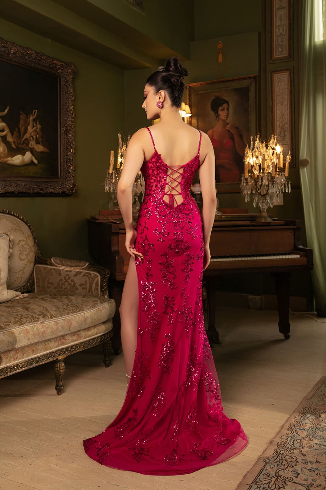 Special Occasion Dress High Slit Sequin Mermaid By May Queen MQ2118