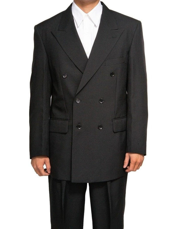 Steve Harvey Black Double Breasted Suit Modern Fit