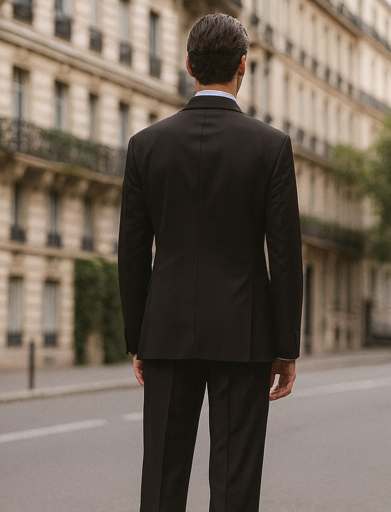 Steve Harvey Black Double Breasted Suit Modern Fit