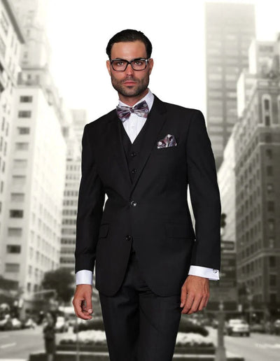 Statement Men's 100% Wool 3 Piece Suit Tailored Fit