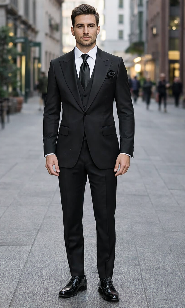 Rossiman Wool Suit with Baggy Pleated Pants