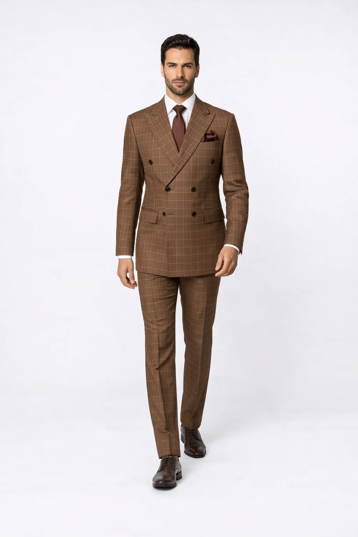 Rossiman Baggy Pleated Wool Suit Pants