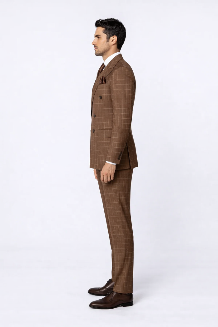 Rossiman Baggy Pleated Wool Suit Pants