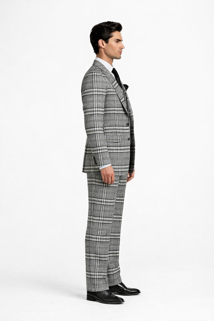 Rossiman Wool 3-Piece Suit with Baggy Pleated Pants