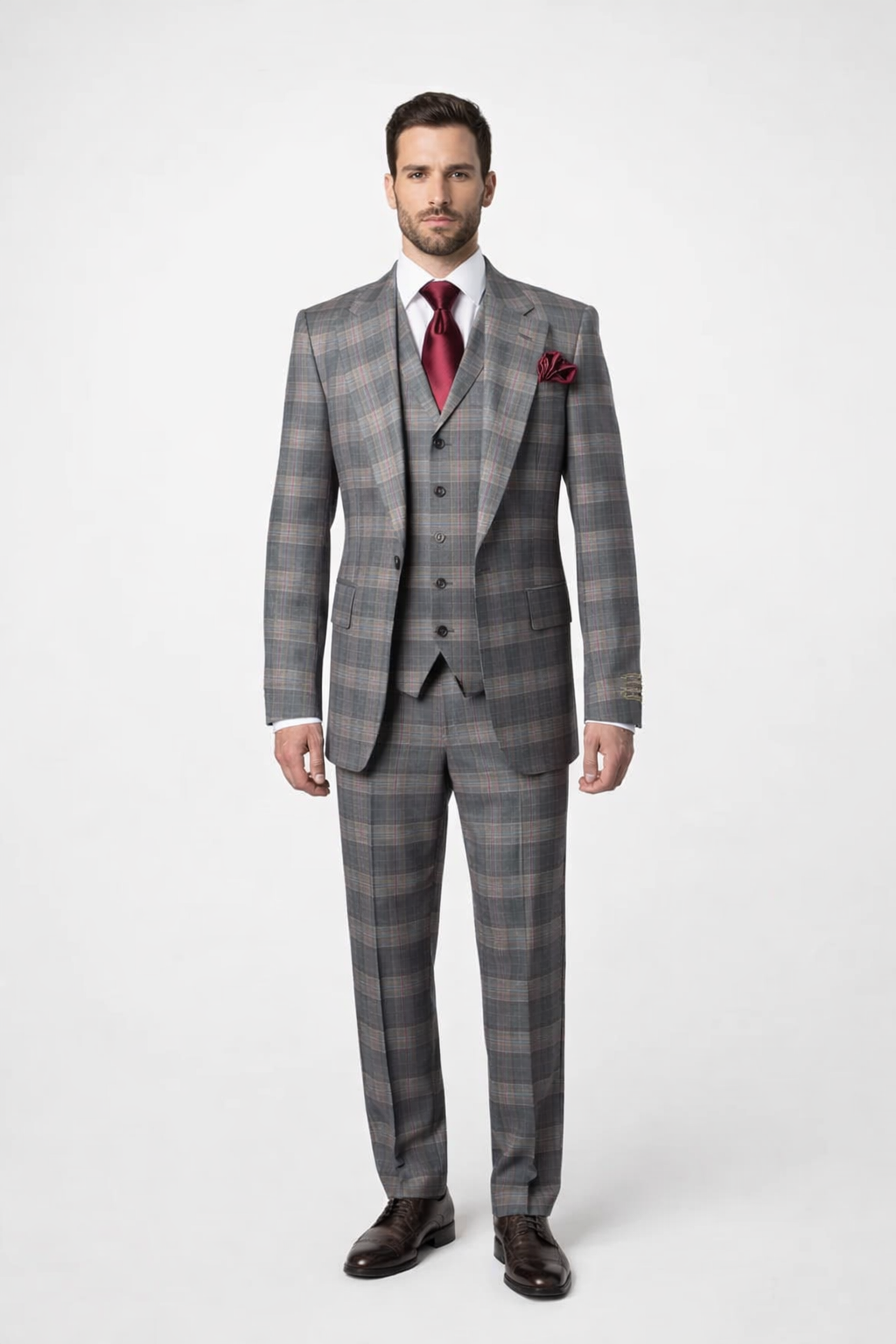 Rossiman Wool Classic Fit Suit & Baggy Pleated Pants