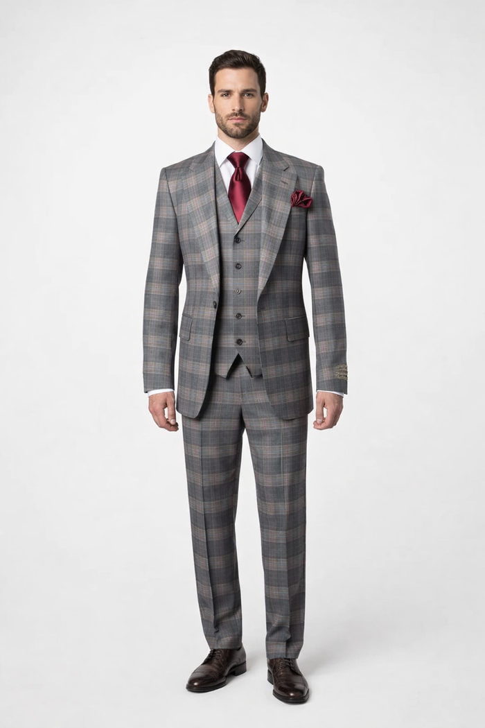 Rossiman Wool Classic Fit Suit & Baggy Pleated Pants