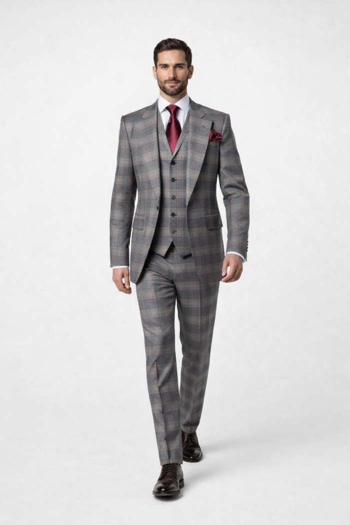 Rossiman Wool Classic Fit Suit & Baggy Pleated Pants