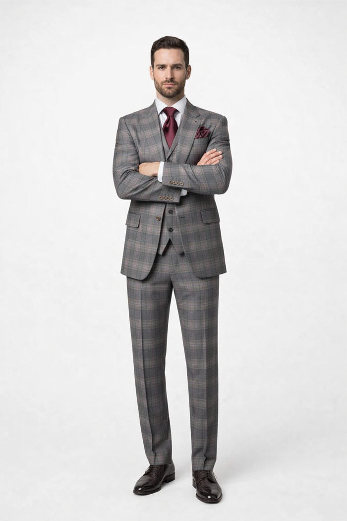 Rossiman Wool Classic Fit Suit & Baggy Pleated Pants