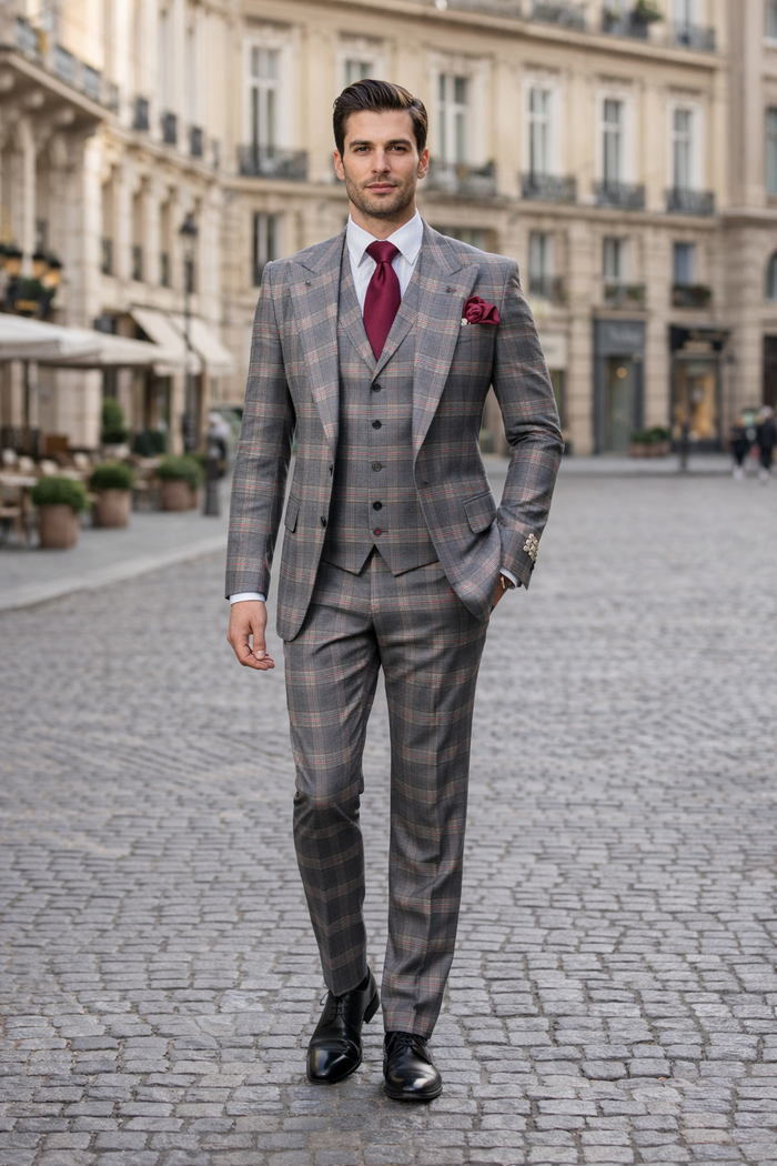 Rossiman Wool Classic Fit Suit & Baggy Pleated Pants