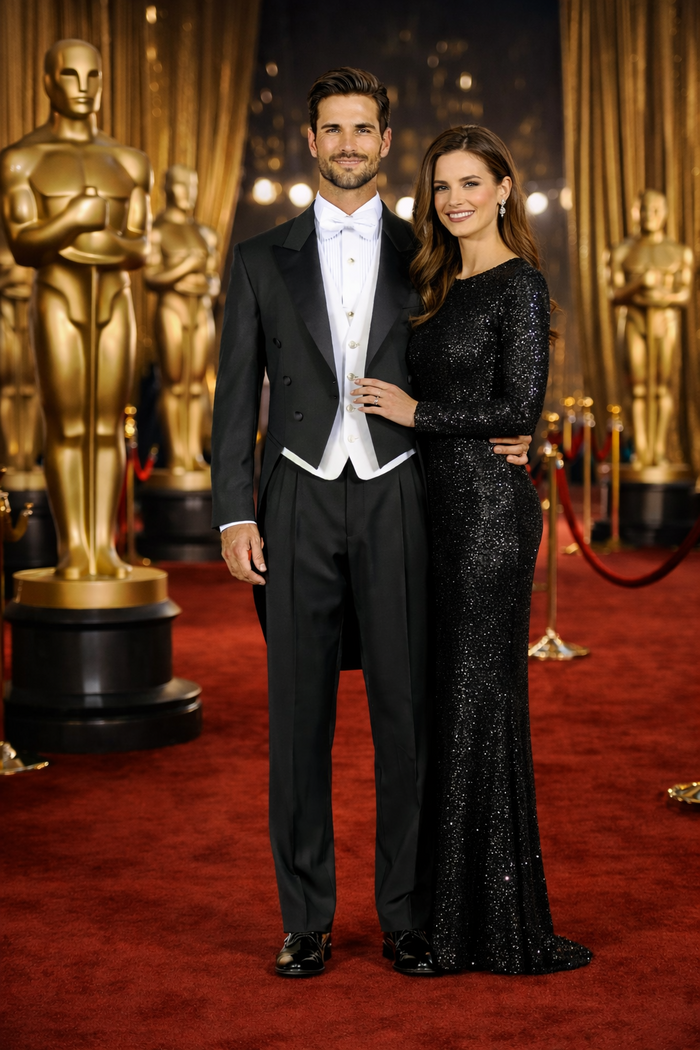 Super 150's Black Peak Tailcoat Tuxedo Jacket with the tail suit
