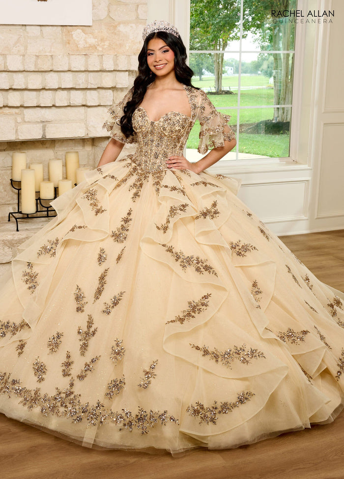 Rachel Allan RQ1138 Sweetheart Layered Quinceanera Dress