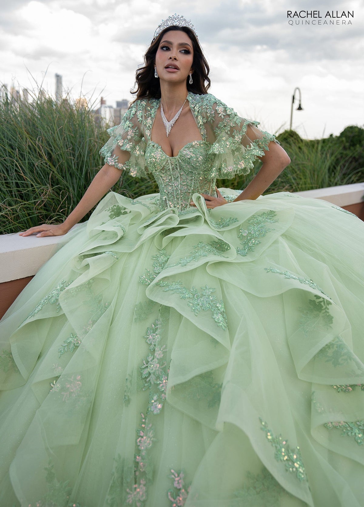 Rachel Allan RQ1138 Sweetheart Layered Quinceanera Dress