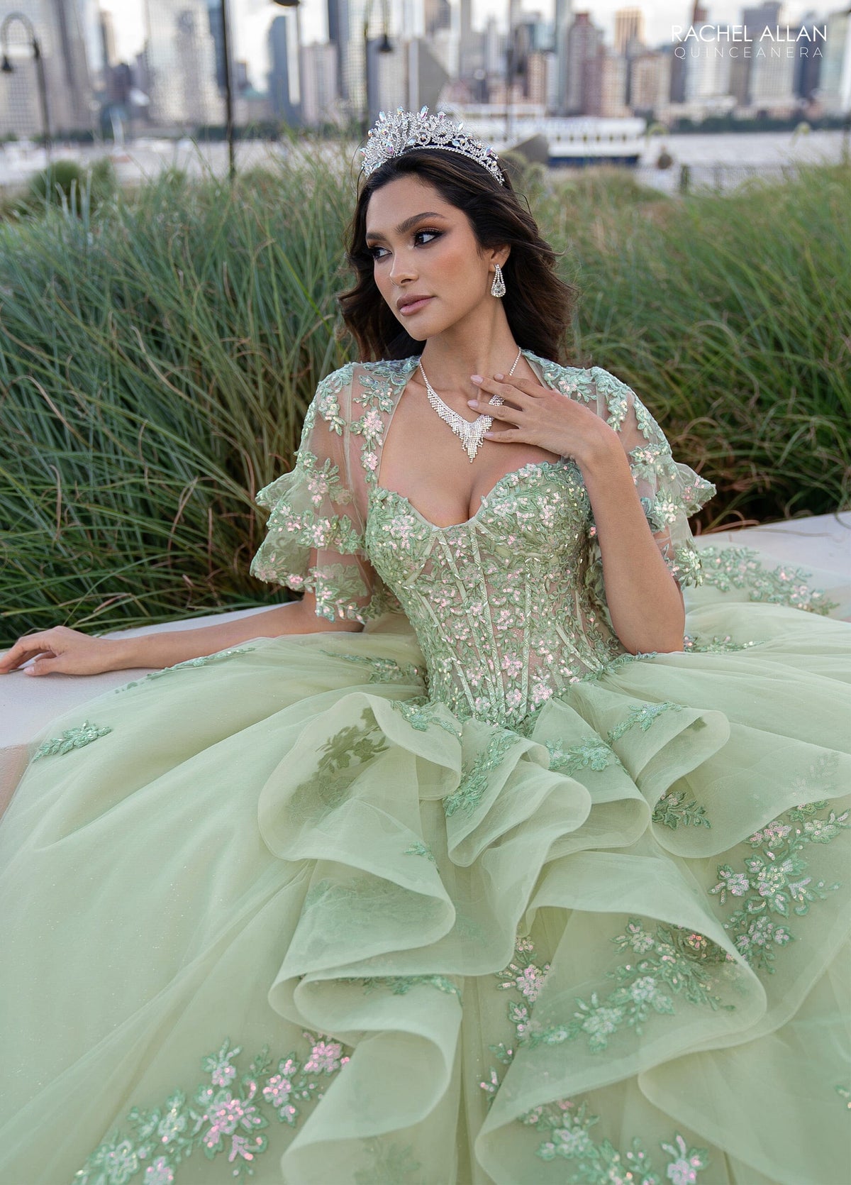 Rachel Allan RQ1138 Sweetheart Layered Quinceanera Dress