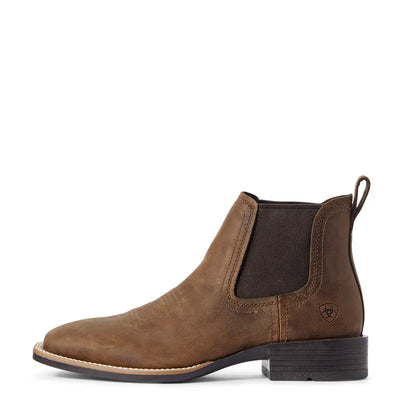 Booker Ultra Western Ankle Boot Distressed Tan