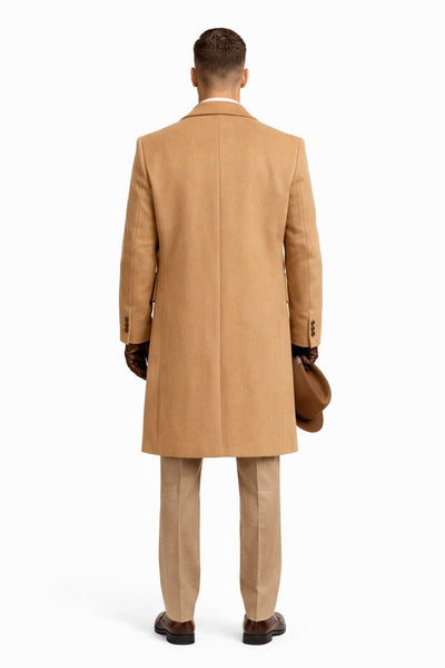 Michael Gray Tan Suit & Camel Overcoat Costume