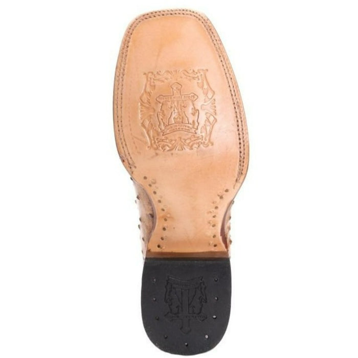 Men's Dutton Print Ostrich Square Toe Boots Rustic Orix: