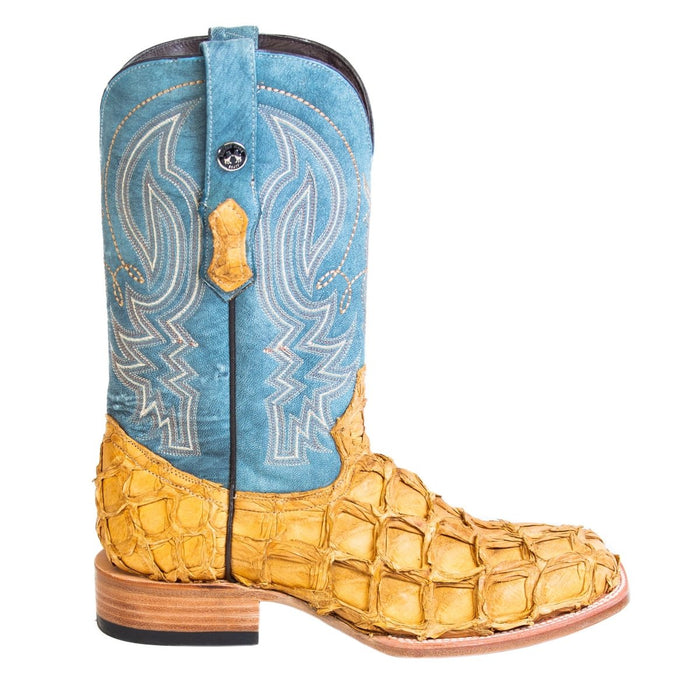 Men's Genuine Monster Fish Square Toe Boots Buttercup