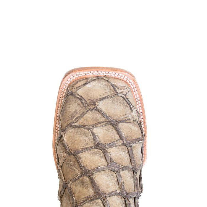 Men's Genuine Monster Fish Square Toe Boots Oryx