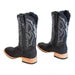 Men's Genuine Python Square Toe Boots Black