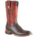 Bandit Print Caiman Square Toe Boots - Chocolate
