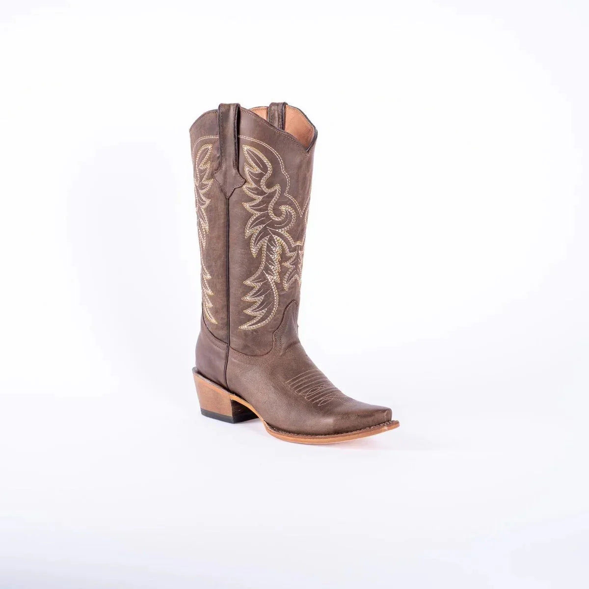 Tanner Mark Women's Classic Calf Snip Toe Leather Boots Brown