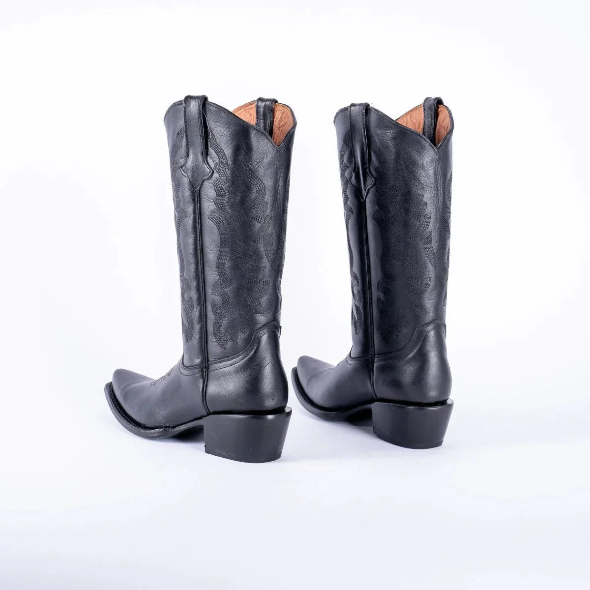 Tanner Mark Women's Dark Horse Snip Toe Leather Boots Black Calf