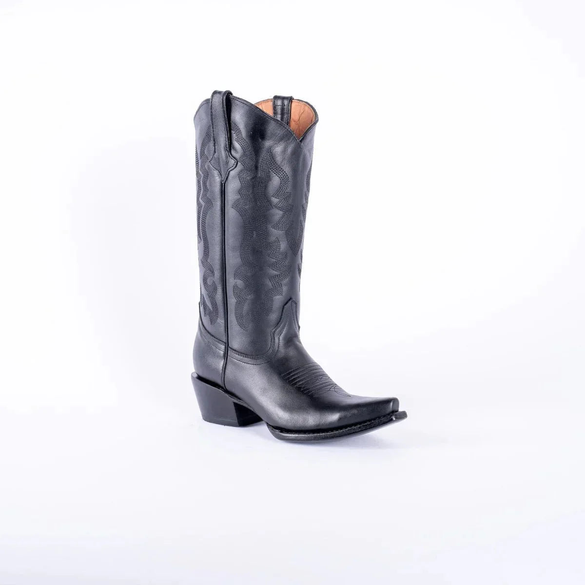 Tanner Mark Women's Dark Horse Snip Toe Leather Boots Black Calf