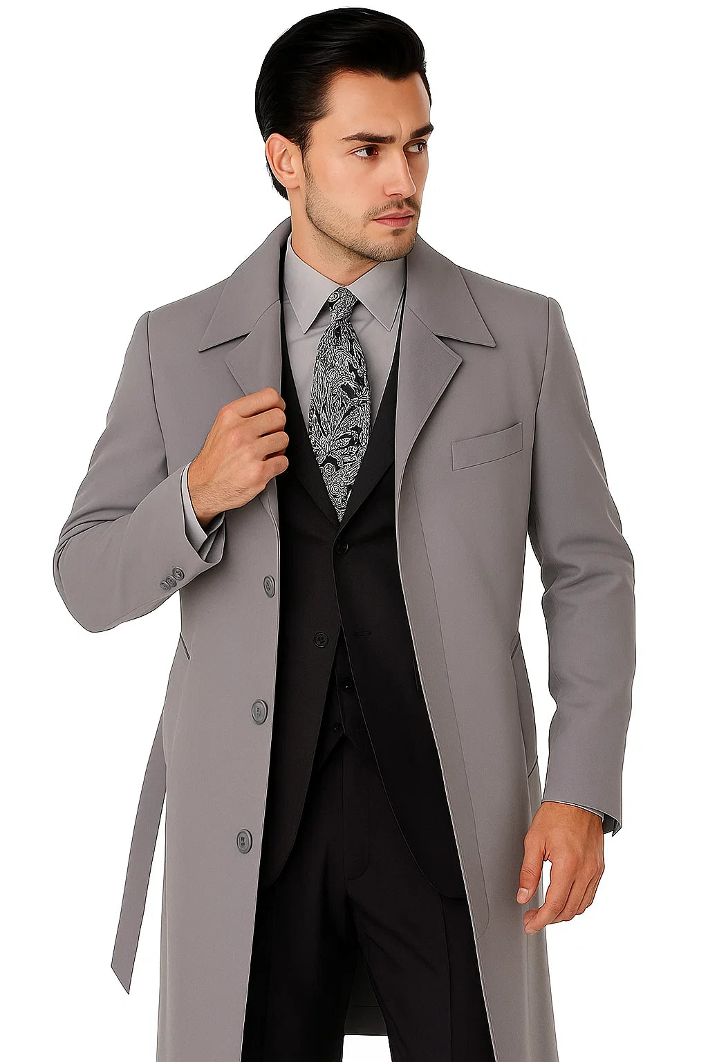 Men's Full Length Overcoat – Classic Winter Long Top Coat