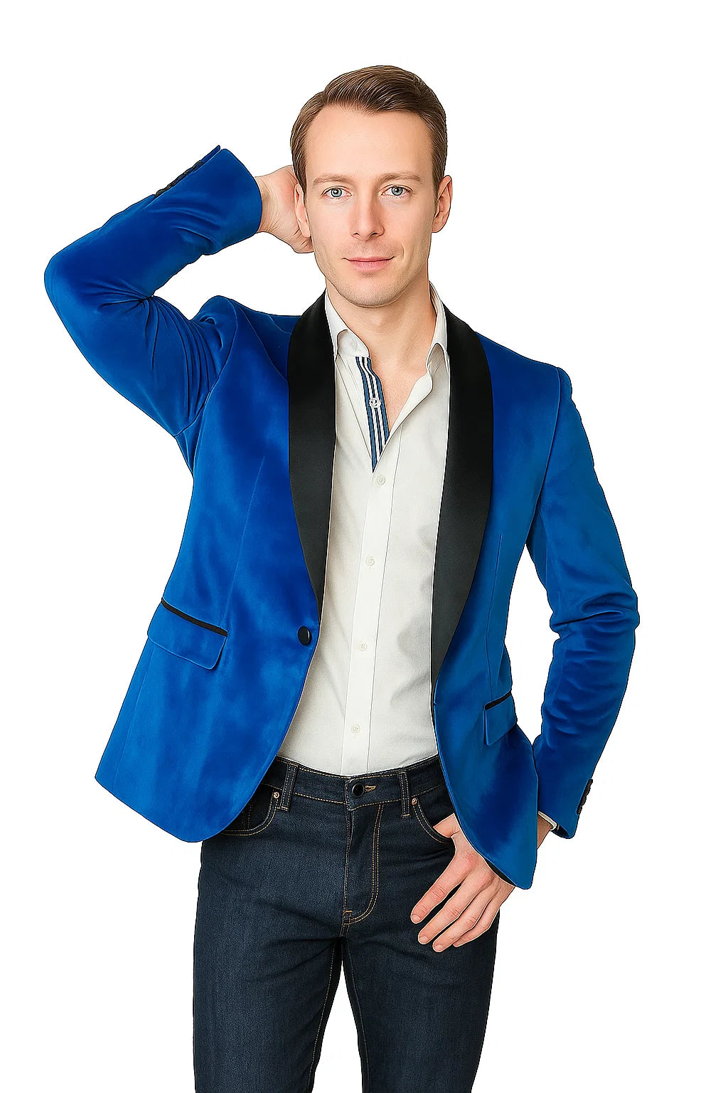 Velvet Blazer - Mens Velvet Jacket Sport Coat Jacket Men's Royal Shawl Collar
