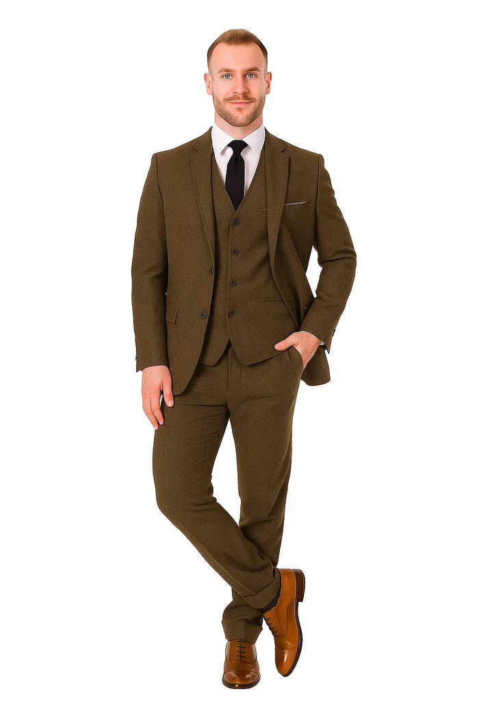 Men's Cognac Peaky Blinders Fashion Clothing Suit