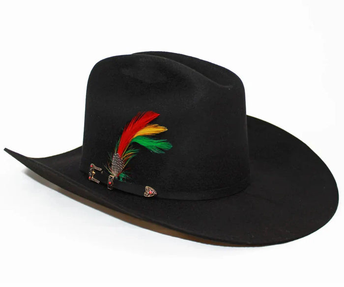 Texana 100X El Fantasma Negro con Plumas