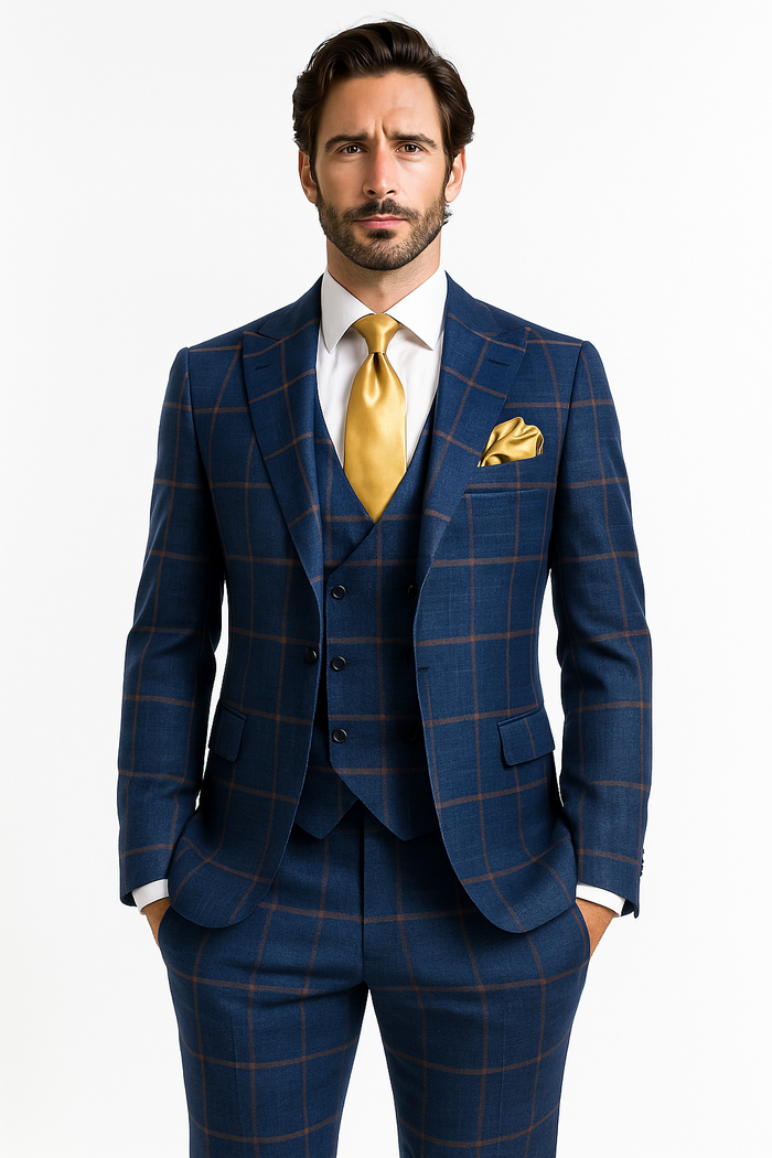 Rossi Man Max RM1840 Slim Fit 3-Piece Suit