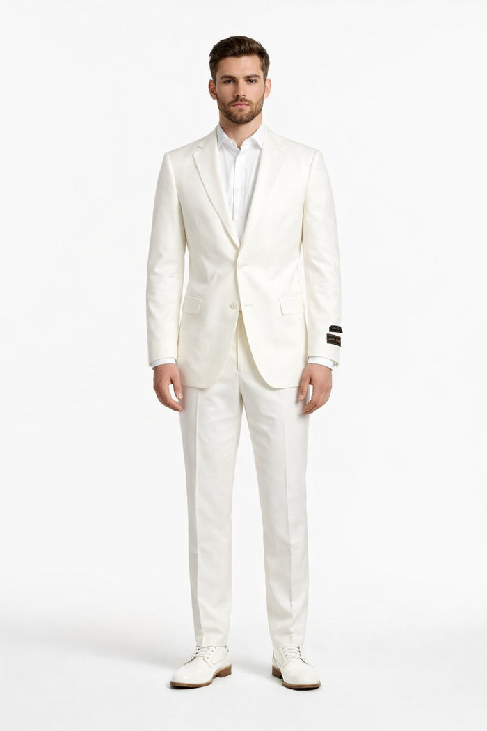 Tiglio Luxe Novello Off-white Wool Suit