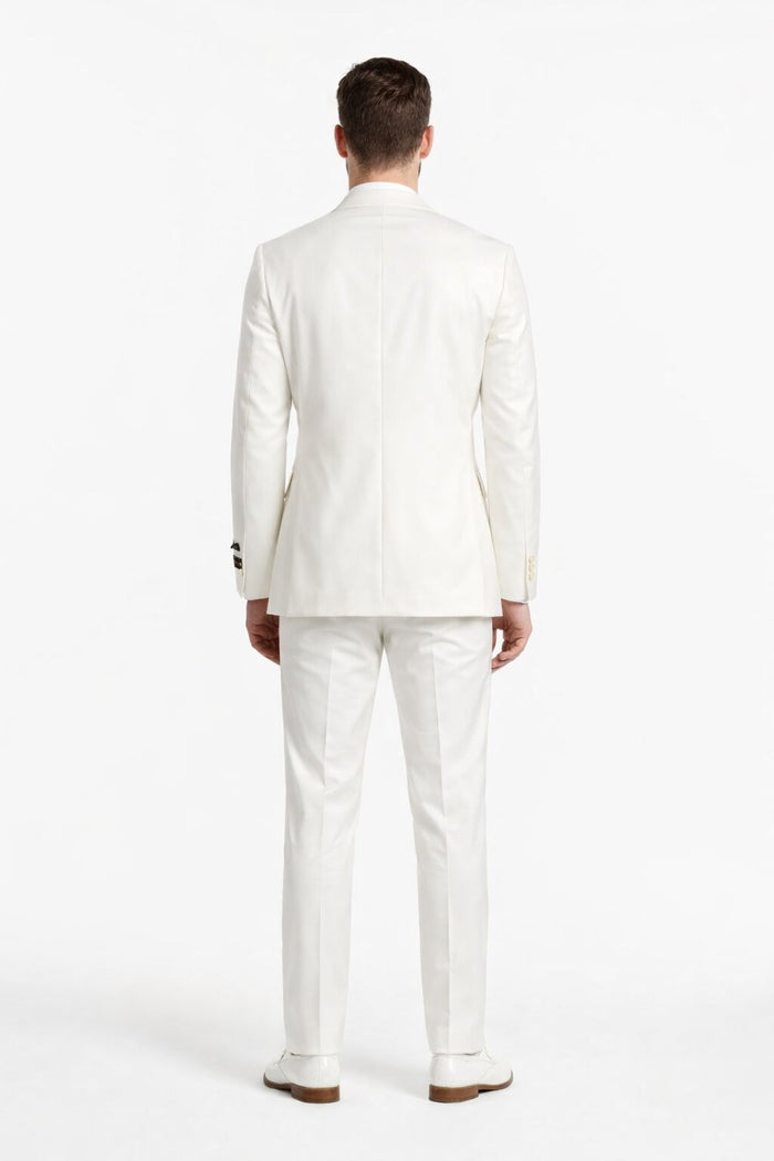 Tiglio Luxe Novello Off-white Wool Suit
