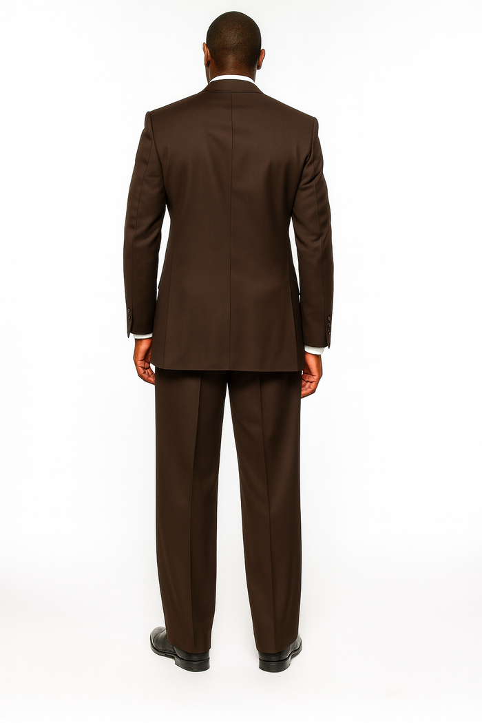 Tiglio Rosso Brown Wool 3 Piece Suit