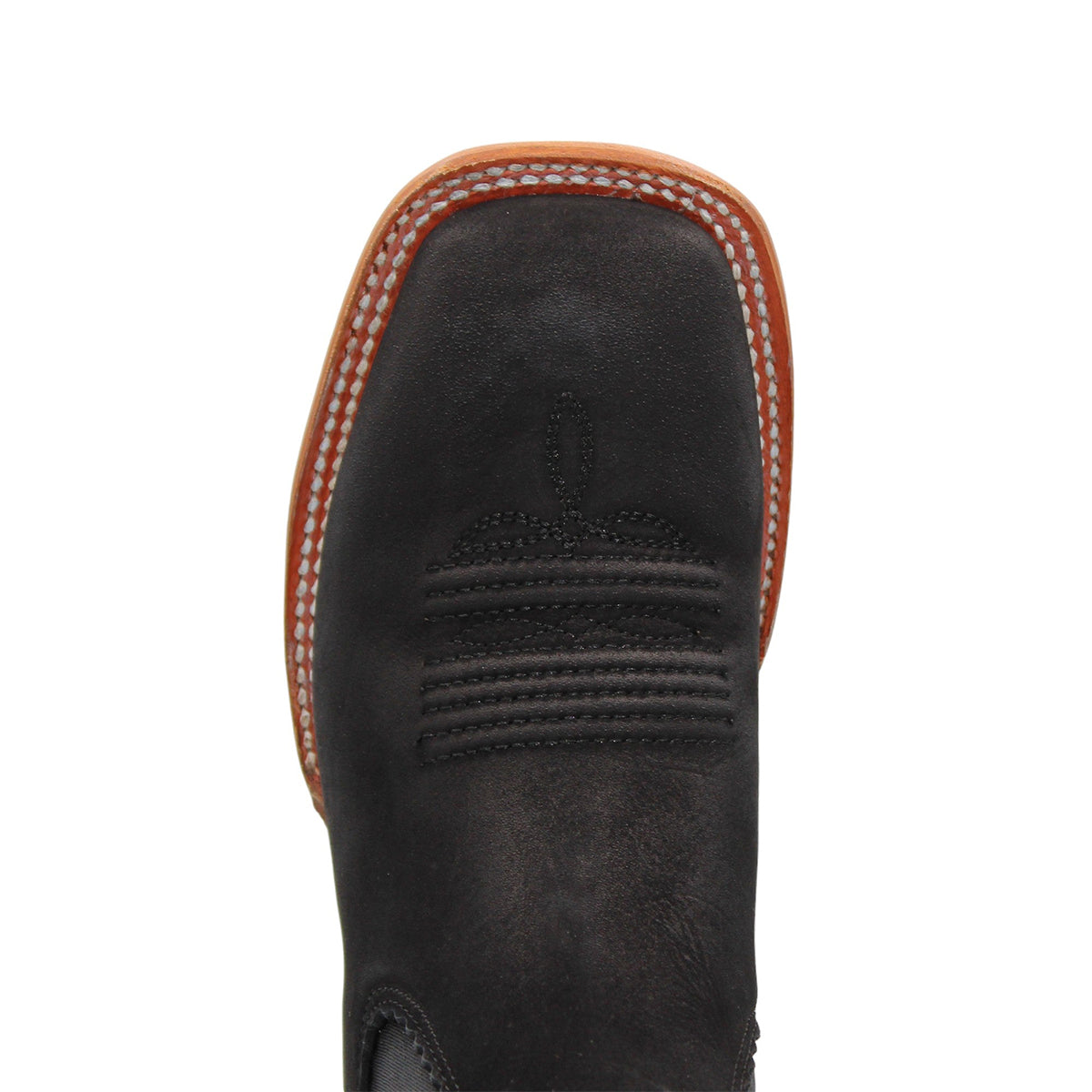 Square Toe Black Short Cowboy Boots