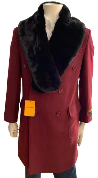 Double Breasted 3/4 Wool Cashmere Overcoat
