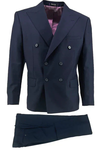 Santorini Slim Fit Wool Suit by Tiglio Luxe